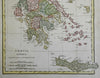 Ancient Greece Greek World Attica Epirus Euboea c. 1800 Wilkinson historical map