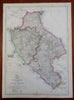 Tuscany Papal States Rome Florence Ravenna Pisa Elba c. 1856-72 Weller map