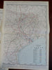 Texas Eastern & Western Dallas El Paso c.1880's-90 Cram large two sheet map