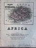 Africa continent Congo State 1886 Bradley large old hand colored folio map