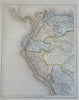 South America Brazil Peru Chile New Zealand c. 1850 Archer four sheet map