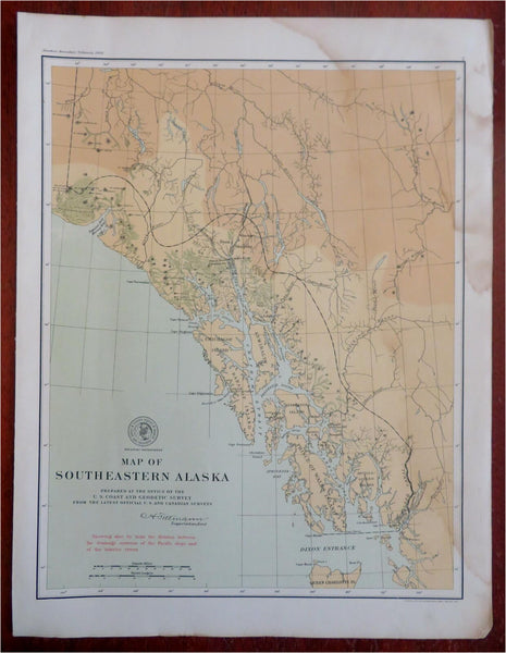 Southeastern Alaska Alexander Archipelago 1903 Hoen Alaska Boundary Tribunal map