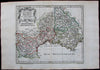 Languedoc Dauphine Provence France Riviera Lyon 1762 Vaugondy old Vaugondy map