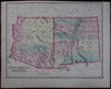 New Mexico Arizona Tucson Santa Fe forts missions Indian lands c.1873 Gray map