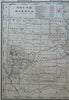 South Dakota Badlands Sioux Falls Rapid City Pierre c. 1880's-90 Cram large map