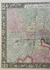 Baltimore Maryland detailed city plan Patapsco River Railroad 1860 Mitchell map