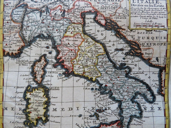 Italian States Piedmont Lombardy Tuscany Papal States Naples 1751 Bion map
