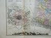 France in Departments Belle Epoque French 3rd Republic c. 1880 large Drioux map