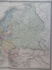 Europe Germany France Ottoman Empire Italy 1861 Tardieu large hand color map