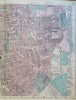 Liverpool Merseyside England 1881 Edward Weller detailed city plan 2 sheet map