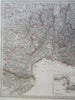 France Paris Nantes Marseilles Orleans Lyon 1855 Stulpnagel detailed 4 sheet map