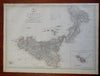 Kingdom of Naples Sicily Calabria Syracuse Malta c. 1856-72 Weller map