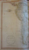 South America 1811 Russell Wilkie Robinson large scarce engraved map