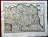 Boulogne & Guines Flanders France Low Countries 1676 scarce small map
