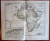 Africa continent Stulpnagel 1860 scarce old map Mt.s heights diagram