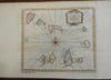 Cape Verde Islands African Coast Atlantic Islands c. 1753 Kitchin engraved map