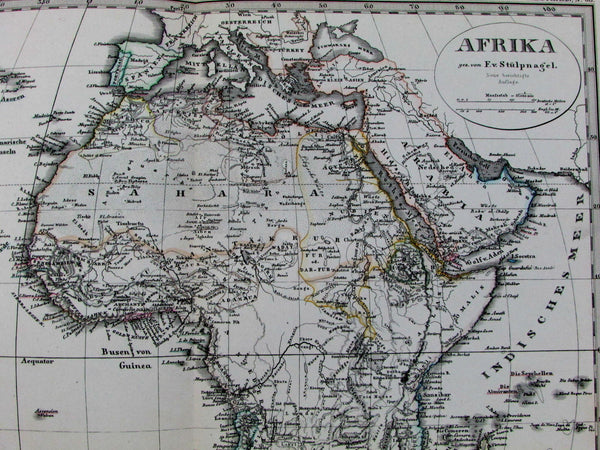 Afrika Africa European colonies Mt. Height comparison 1878 Stulpnagel map