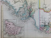 New South Wales Australia hook shaped Lake Torrens Gold 1853 Hughes scarce map
