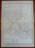 Louisiana New Orleans Baton Rogue Shreveport c. 1880's-90 Cram large map