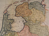 Netherlands 7 Provinces c. 1780 Bowen folio Holland lovely color antique map