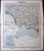 Russia in Europe in 2 sheets large scarce 1874 Flemming detailed old maps