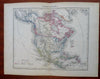 North America United States Canada Mexico Caribbean 1850's Ludolph map