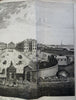 Foundling Hospital London England Carriages c. 1750 engraved architectural view