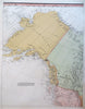 Alaska British Columbia Yukon Territory 1903 Hoen historical map H.S. Tanner