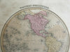 Western Hemisphere North South America Texas Republic 1841 Boynton Bradford map