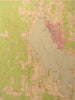 Poulsbo Washington Dyes Inlet Liberty Bay 1975 antique color lithograph map