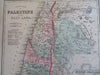 Holy Land Palestine Israel Jerusalem Dead Sea 1888 Bradley-Mitchell map