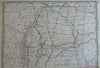 Mississippi State Jackson Biloxi Tupelo Meridian c. 1880's-90 Cram large map