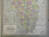 Illinois state Chicago Springfield 1850 Cowperthwait transitional map