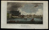 London Thames River view of Westminster c.1810 engraved print hand color