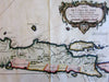 Java island Indonesia Madura Bali Dutch 1750 Bellin beautiful hand colored map
