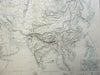 Physical Features of Europe & Asia 1856 A.K. Johnston map