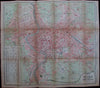 Roma Rome Italy transportation tramway bus lines c.1920 vintage lithographed map