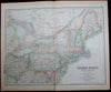 Eastern United States U.S. Michigan Great Lakes c.1860 Fullarton large old map