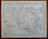 Holstein German Confederation Hamburg Lubeck Elbe 1852 Flemming detailed map