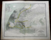 Rain Map of Europe 1856 A.K. Johnston map Hyetopgraphy Weather Patterns