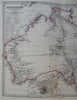 Australia Queensland New South Wales Sydney Port Jackson 1880 Petermann map