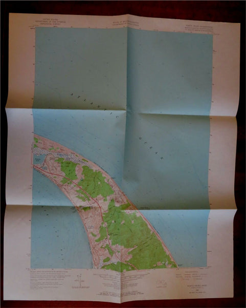 North Truro Massachusetts Barnstable Co. Atlantic coast 1961 Topo Chart