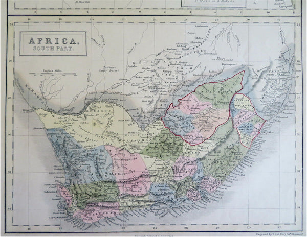 North & South Africa 1853 Hall map – Brian DiMambro