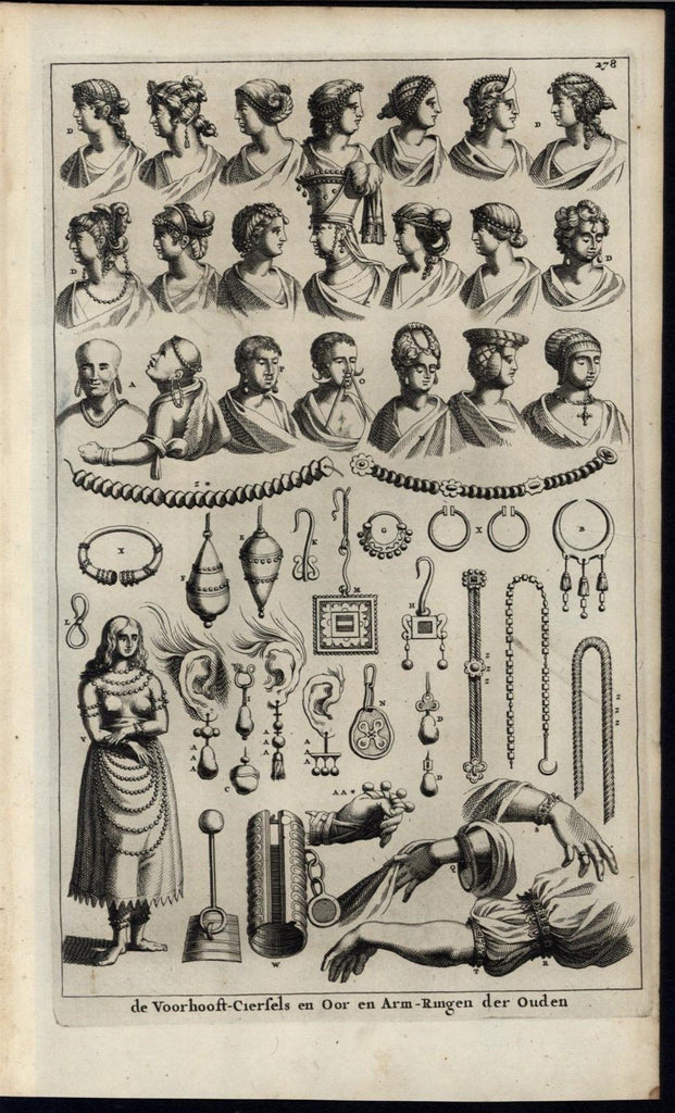 Decorative Headwear Jewelry Facial Piercing Bracelet 1700 antique engraved print