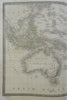 Oceania Australia New Zealand Polynesia Indonesia 1848 Lapie large folio map