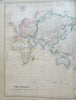 World Map on Mercator's Projection 1860 Weller & Bartholomew large color map