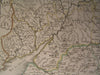 England 1654 Mercia East Anglia South Northumbria Sanson fine antique large map