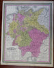 German Confederation Bavaria Prussia Austria 1848 Cowperthwaite Mitchell map