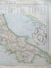 Central Italy Papal States Naples Rome Siena Elba 1883 Letts scarce map