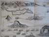 Exodus Egypt Holy Land Mount Sinai Red Sea c. 1814-16 Bower pictorial map